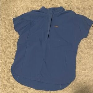 Figs Ceil Blue Montex Scrub Top